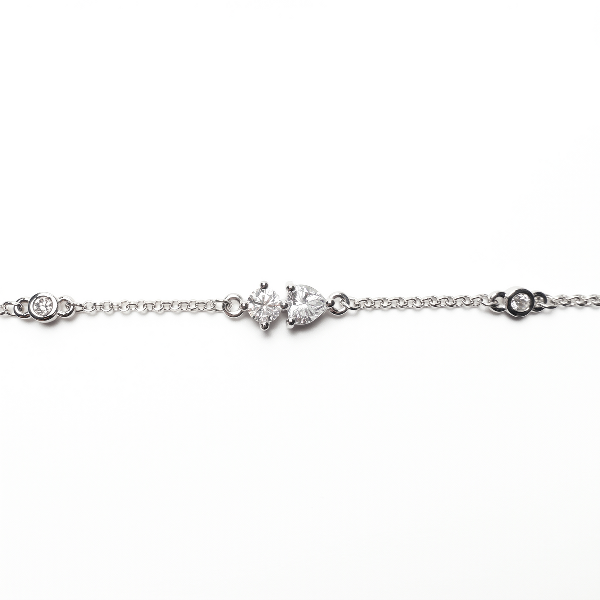 Moissanite Toi et Moi Bracelet