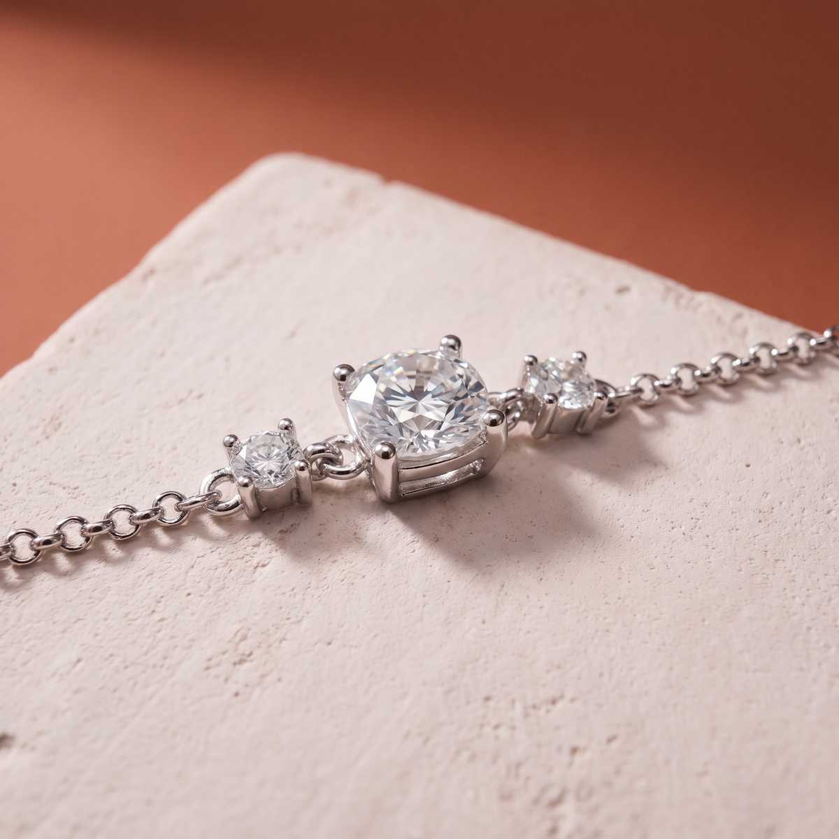 Moissanite Solitaire Bracelet