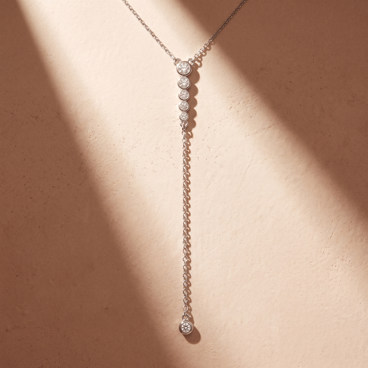 Moissanite Lariat Necklace