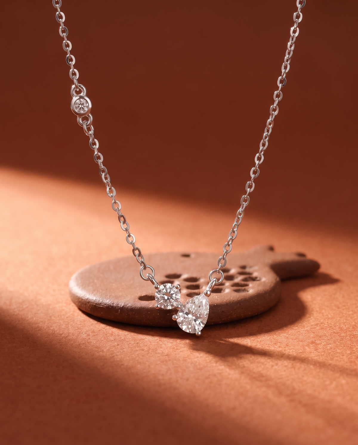 Moissanite Toi et Moi Necklace