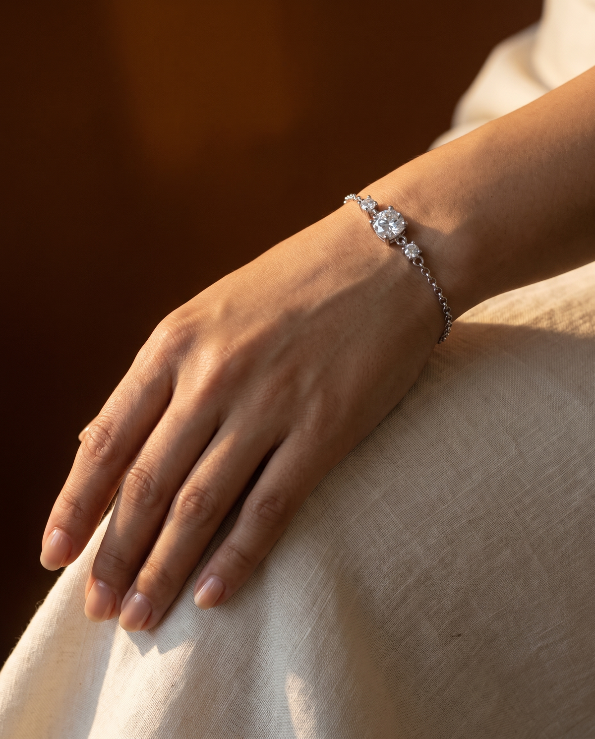 Moissanite Solitaire Bracelet